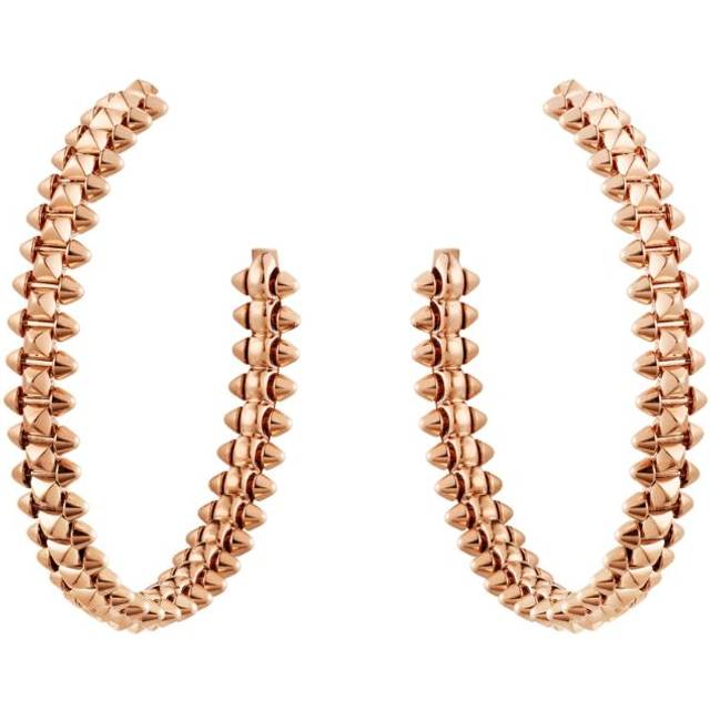 Small Rose Gold Clash de Cartier Hoop Earrings - One size