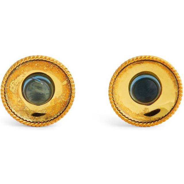 Tateossian Gold-Plated Blue Topaz Cufflinks - One size