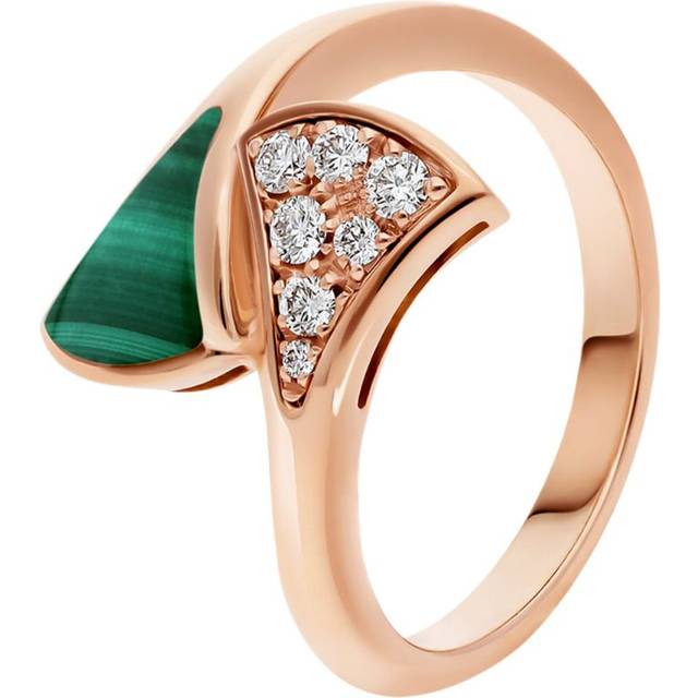 Bvlgari Rose Gold, Diamond and Malachite Divas' Dream Ring - 48