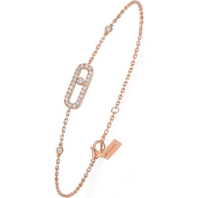 Messika Pink Gold and Diamond Move Uno Bracelet - Rose Gold - One size
