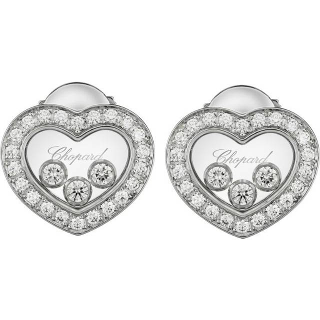 Chopard White Gold and Diamond Happy Diamonds Stud Earrings - One size