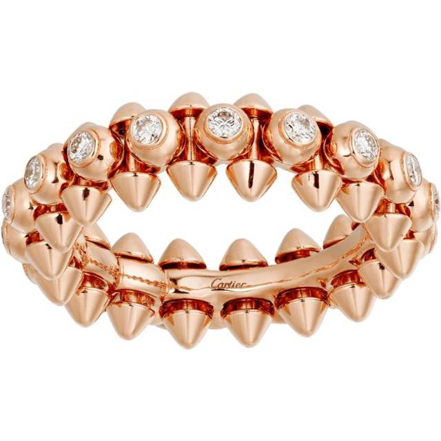 Rose Gold and Diamond Clash de Cartier Ring - 51