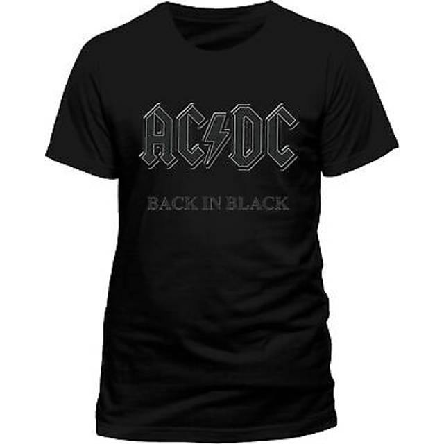 Acdc official back in black rock t-shirt clothing mens ladies womens unisex