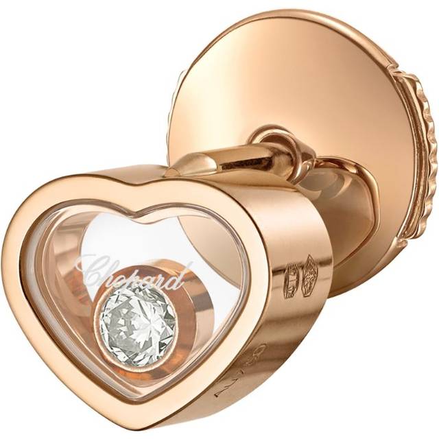 Chopard Rose Gold and Diamond My Happy Hearts Single Earring - One size