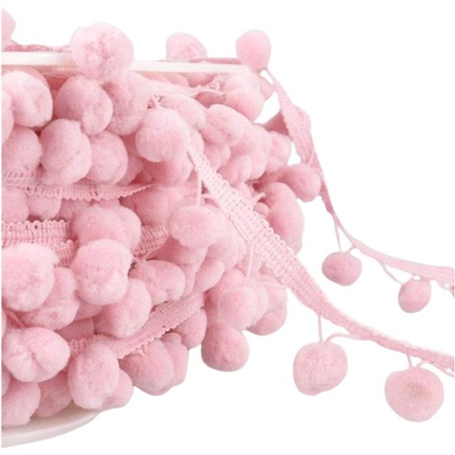 Stephanoise Pom Pom Trim Light Pink