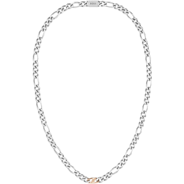 BOSS Rian Two Tone Necklace Silver