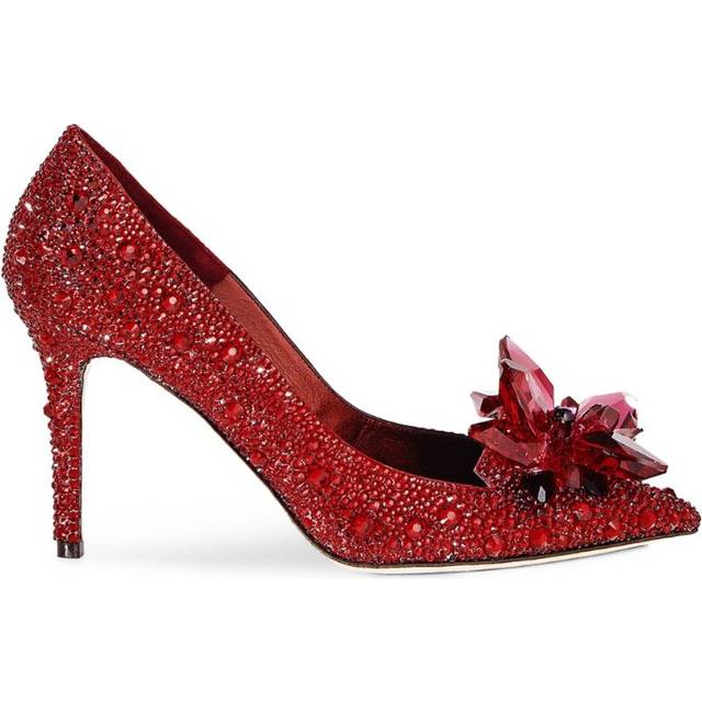 Jimmy Choo Alia 85 Crystal Pumps - Red Mix - 34