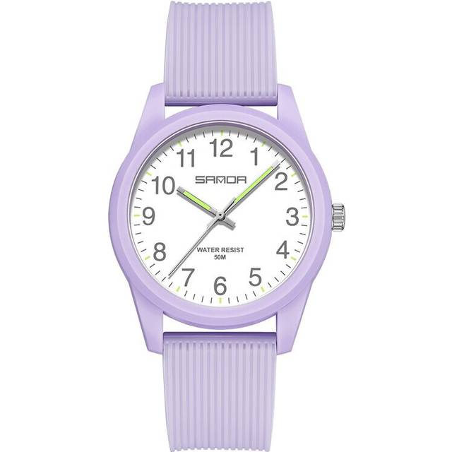 (purple small) Fashion Simple Quartz Sport Watches Japan Original Battery Quartz Wristwatch Women Man Watches Waterproof SANDA Clock Watches