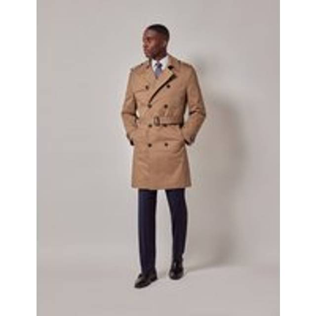 Hawes & Curtis Khaki Beige Trench Coat Size: 46 reg (EU 56)