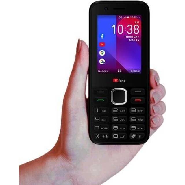 TTfone TT240 Simple Easy to use Mobile with USB Cable and O2 Pay As You Go Sim Card