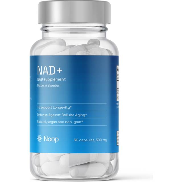 Noop NAD+ Nicotinamide Riboside Chloride 300mg, 2 månaders kur, NAD-booster För anti-aging & mot trötthet bra för hud & energi en utveckling av NMN - 60 veganska kapslar