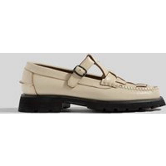 Hereu Women's Soller Sport Leather Flats - UK 8 - Cream