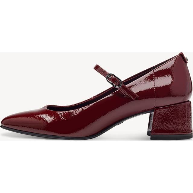Heeled Mary Janes - Burgundy Red - 39 (5.5 to 6)