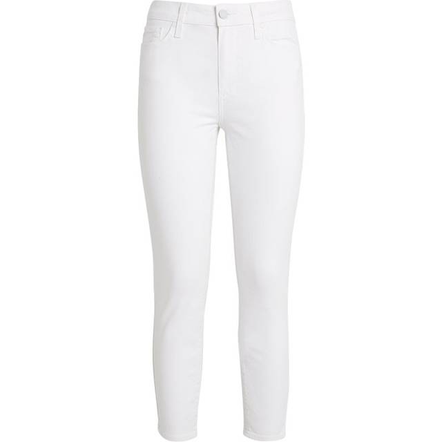 Paige Cropped Hoxton High-Rise Skinny Jeans - White - 23