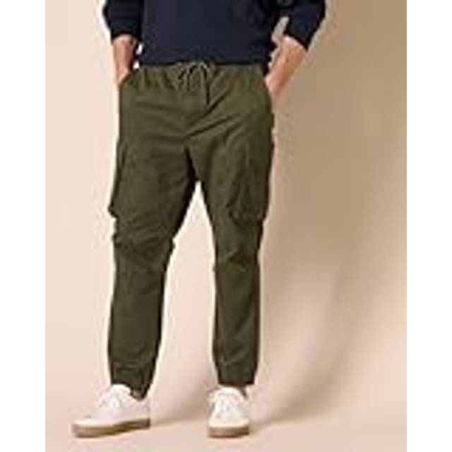 Amazon Essentials Herr dragsko midja normal passform cargo jogger, mörk oliv, X-Small