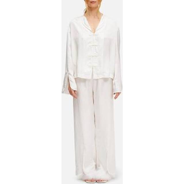 Sleeper Louis Satin Pyjama Set - L - White