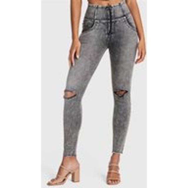 WR.UP SNUG Ripped Jeans High Waisted Full Length Jeans - Grey
