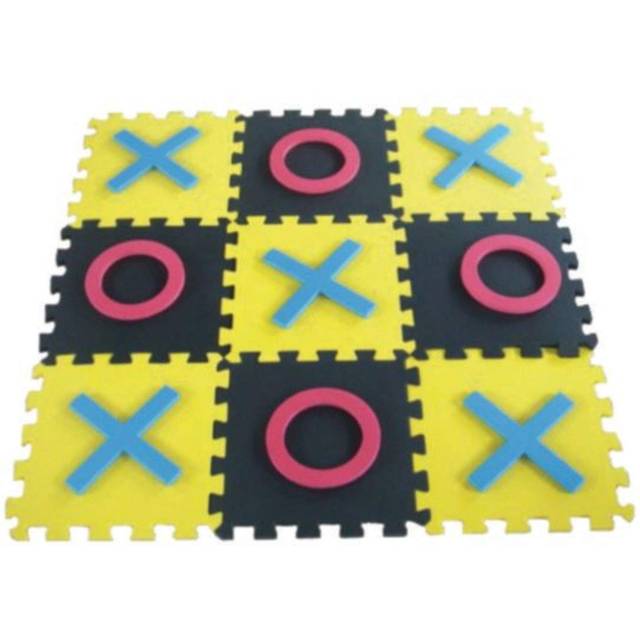 S&S Worldwide Jumbo Foam Tic-Tac-Toe. Connect Tiles to Create Huge 36 Sqaure Board Version of Classic Game. Includes 9 Board Tiles  5 X's and 5 O's. P