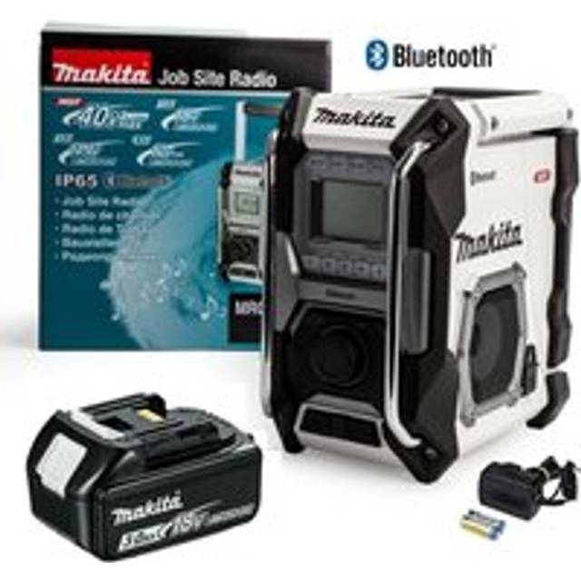 Makita - Job Site Bluetooth Radio MR002GZ01 White lxt xgt 18V 40v 3.0Ah Battery