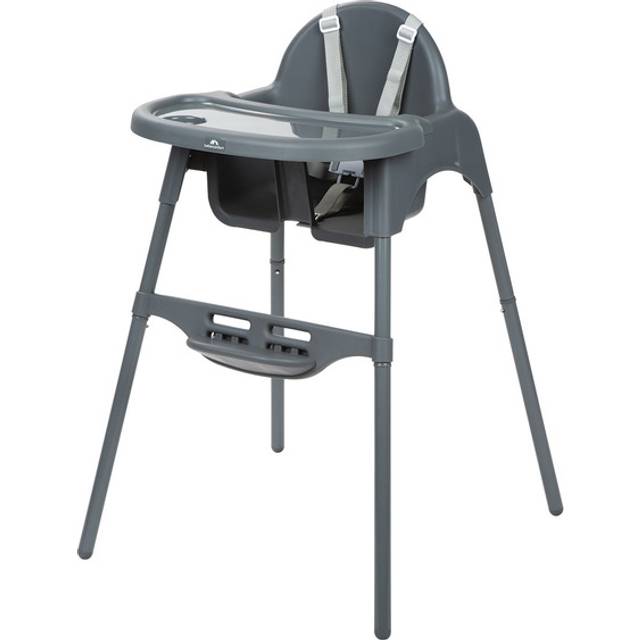 Bebeconfort Meely, 2-i-1 Justerbar Barnstol Baby, Konvertibel Barnstol, 6 Månader–3 År (max. 15 kg), Låg vikt (3,3 kg), Hög Barnmatstol, Enkel att Rengöra, 5-punktssele, Dark Grey
