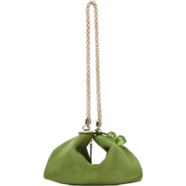 Jimmy Choo Womens Matcha/light Gold Callie Mini Suede Clutch Bag 1 Size - MATCHA/LIGHT GOLD