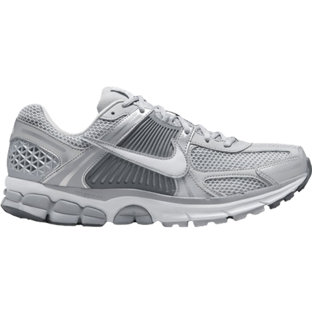 Nike Womens Zoom Vomero 5 Trainers Wolf Grey White Metallic Silver, 4
