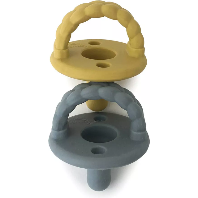 Itzy Ritzy, Sweetie Soother, 2 Food Grade Silicone Pacifiers, 0M+, Bow