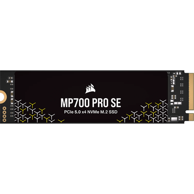 CORSAIR MP700 PRO SE 4 TB M.2 PCIe Gen5 x4 NVMe 2.0 SSD – M.2 2280 – Upp till 14 000 MB/s Sekventiell Läshastighet – TLC NAND med Hög Densitet – Svart