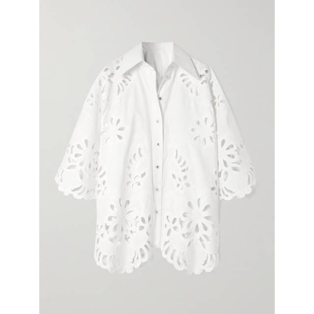 Dolce & Gabbana-Cut-Out Embroidery Shirt Camicie Bianco-Donna - White - 38IT