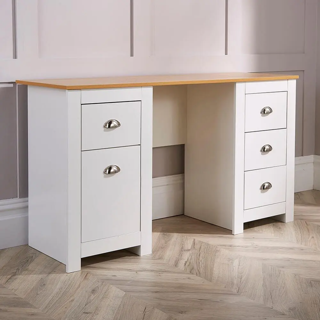 Camden 3 Drawer Pedestal Computer Storage Desk - White - One Size