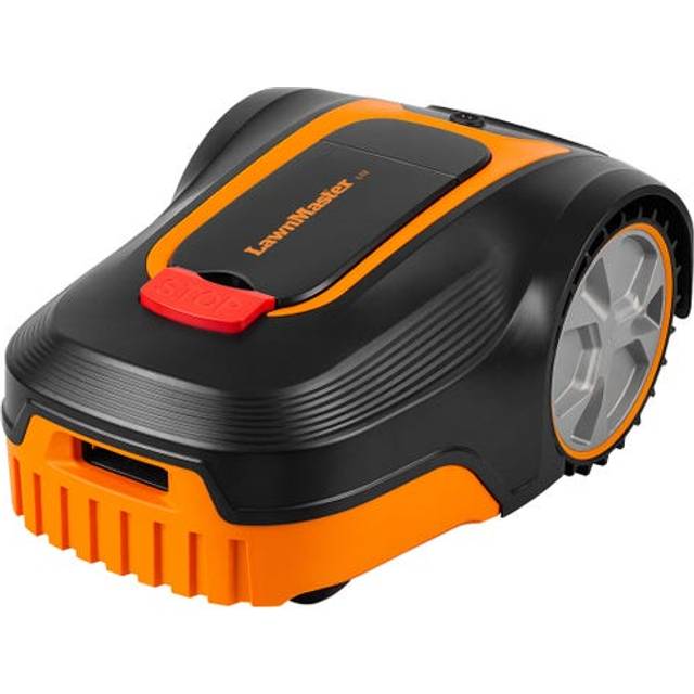 LawnMaster Robotic Lawnmower with Charging Station for gardens up to 800m2, Orange