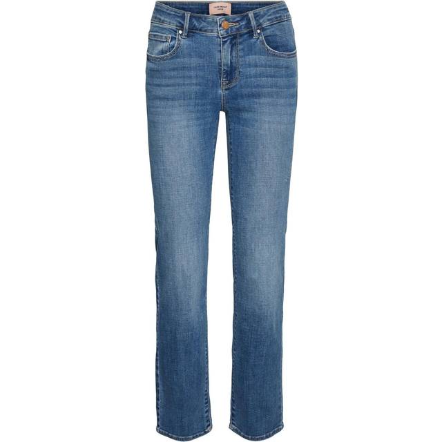 VERO MODA VMFLASH MR raka jeans LI347 GA NOOS, Mellanblå denim, 30/S/L
