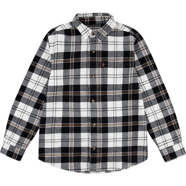 Flanellskjorta för barn - Black - 8A