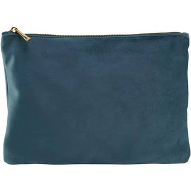 (17cm x 12cm, Blue Topaz) Bagbase Velvet Cosmetic Case