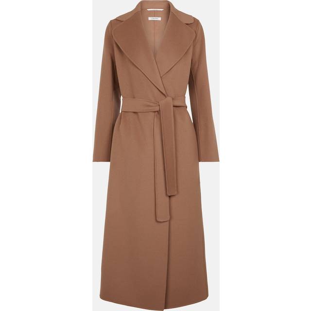'S Max Mara Poldo wool wrap coat - grey (UK 2)
