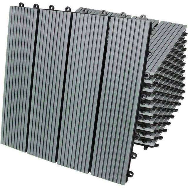 Jardi 99 x WPC Decking Floor Tiles 30x30cm 9 SQM - Grey, Grey