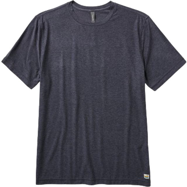 Vuori Mens Azure Heather Crewneck Moisture-wicking Relaxed Fit Stretch-jersey T-shirt L