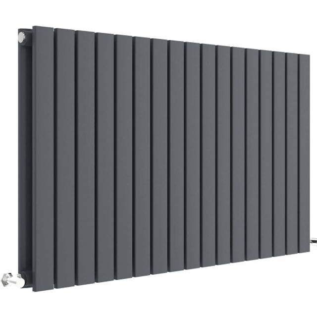 Square Horizontal Double Panel Radiator - 600mm x 992mm - 3519 BTU - Anthracite