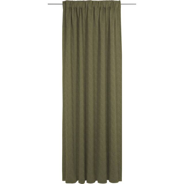 Torbole Polyester Blend Room Darkening Pinch Pleat Curtain Panel - Moss green (132cm wide x 295cm high)