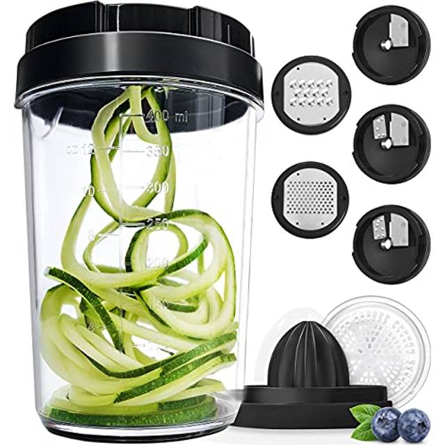 Spiralizer för Grönsaker - Grönsaksskärare Zucchinispiraliserare Courgette Spiralizer Zoodles Noodles Spaghetti Maker - Grönsaksskärare för Grönsaker Morotsgurka Skivare Spiralformad Skärare (8-i-1)