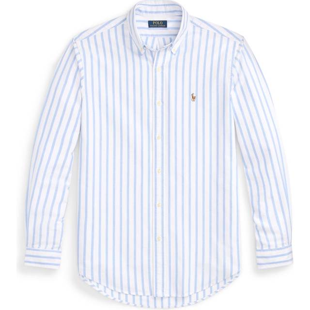 Polo Ralph Lauren Custom Fit Striped Oxford Shirt White/Blue