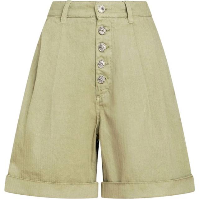 Etro, Casual Shorts, female, Green, M, Stylish Olive Green Summer Shorts