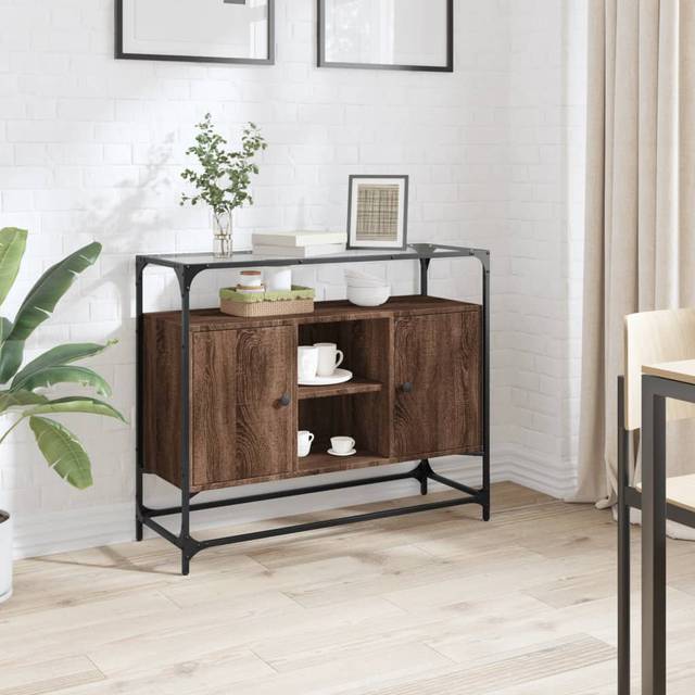 Vidaxl Sideboard - Brown oak (81cm H X 98cm W X 35cm D)