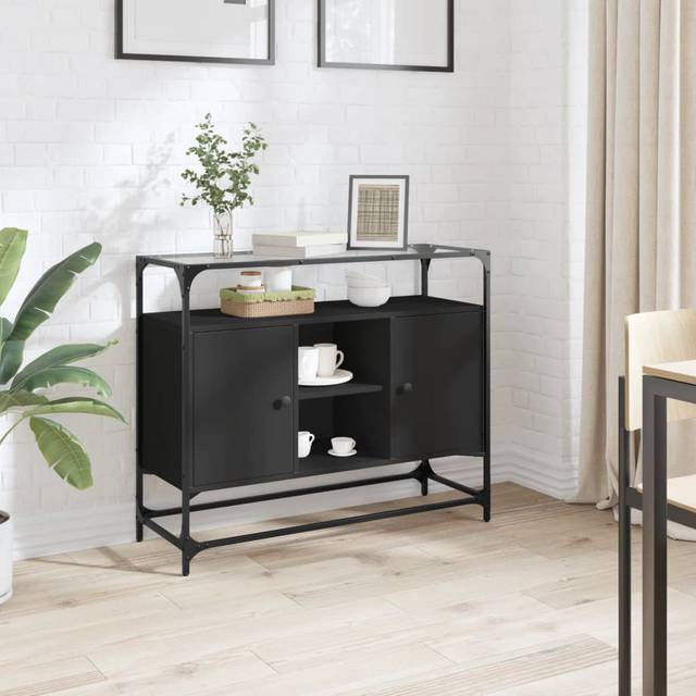 Vidaxl Sideboard - Black (81cm H X 98cm W X 35cm D)