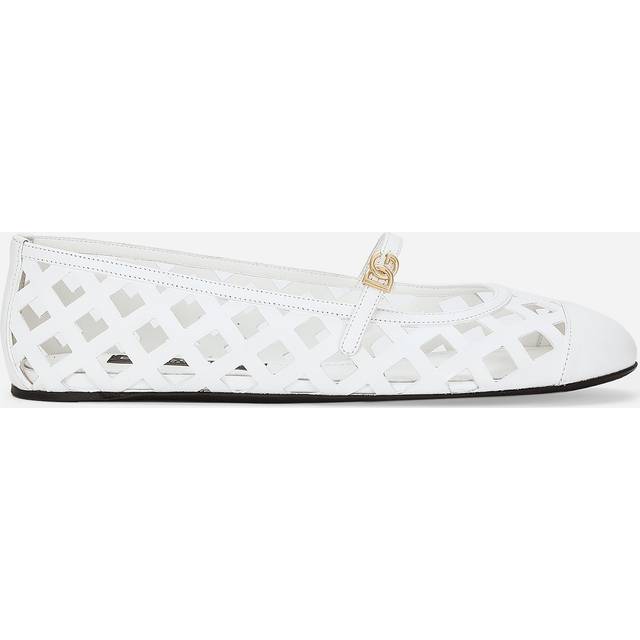 Dolce & Gabbana Calfskin Openwork Ballet Flats - 37