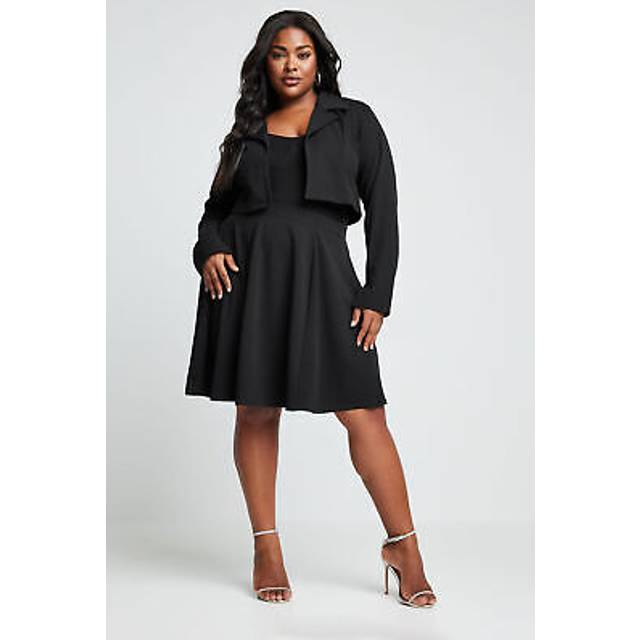 Yours Curve Black Panelled Mini Skirt, Women's Curve & Plus Size, Yours - 22-24