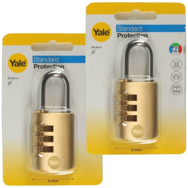 2x yale high quality padlock genuine secure protect bike scooter chain latch set