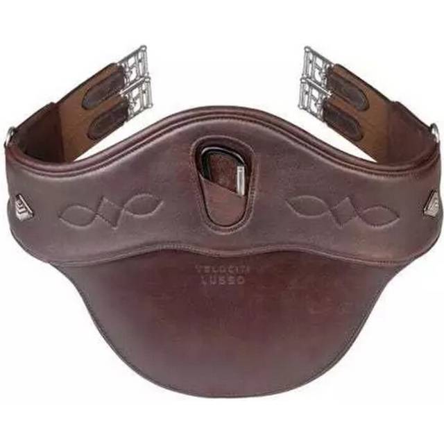 (44in, Havana) Velociti Lusso Leather Horse Stud Girth