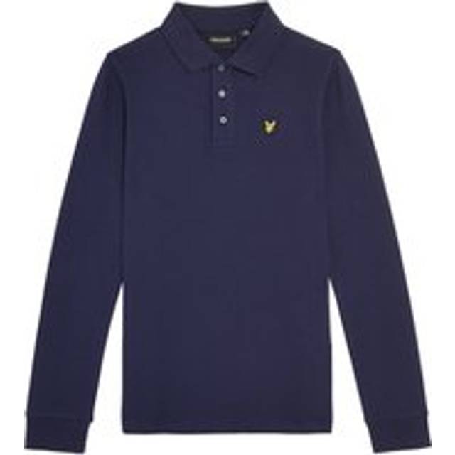 Lyle & Scott Kids' Long Sleeve Polo Shirt, Z99 Navy