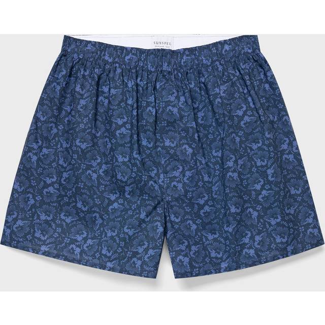 Sunspel Mens Autumn Breeze Elasticated Waistband Regular-fit Cotton Boxer Shorts S